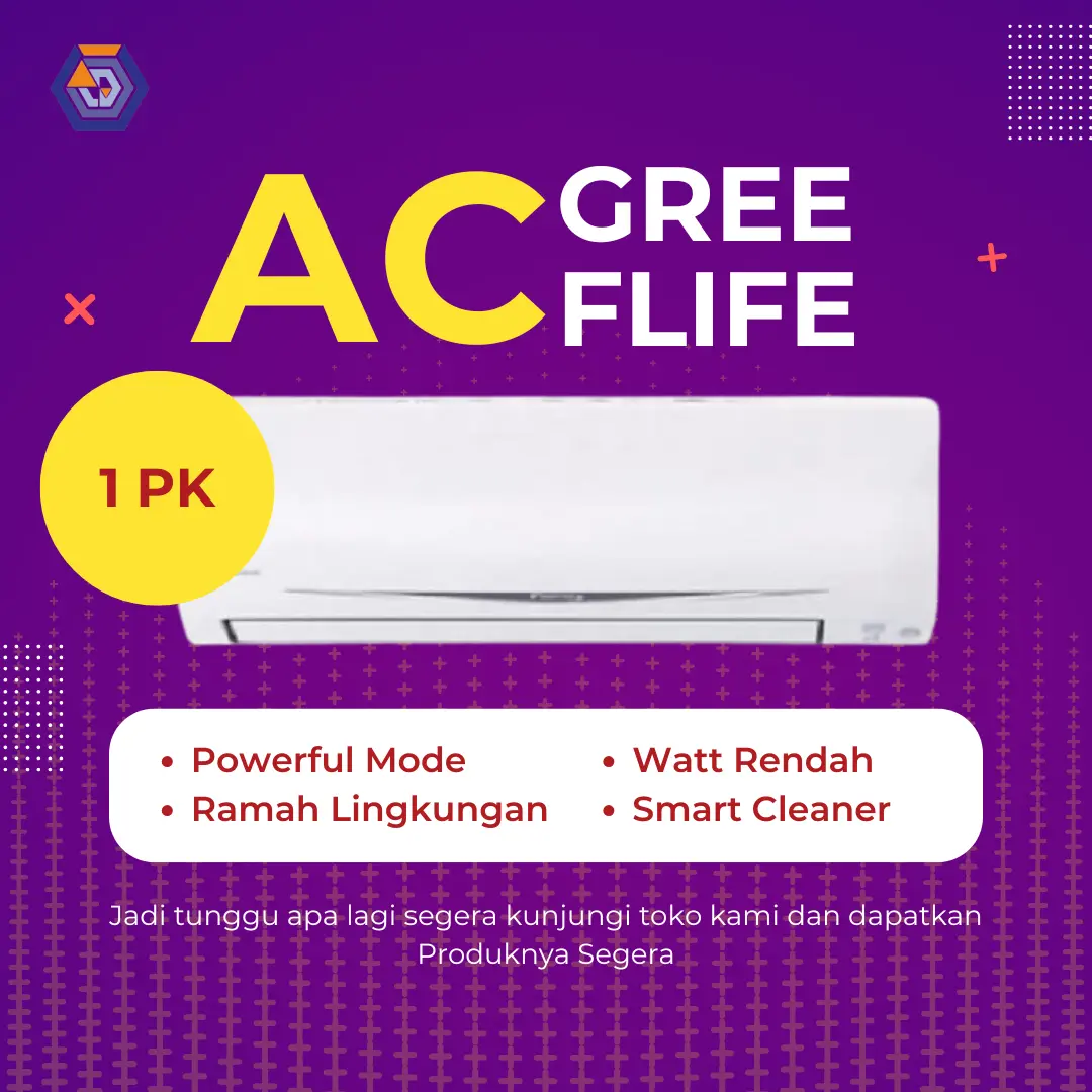 FLIFE BY GREE FAC-09FCOO AC SPLIT 1 PK LOW WATT - Utilindo Perkasa