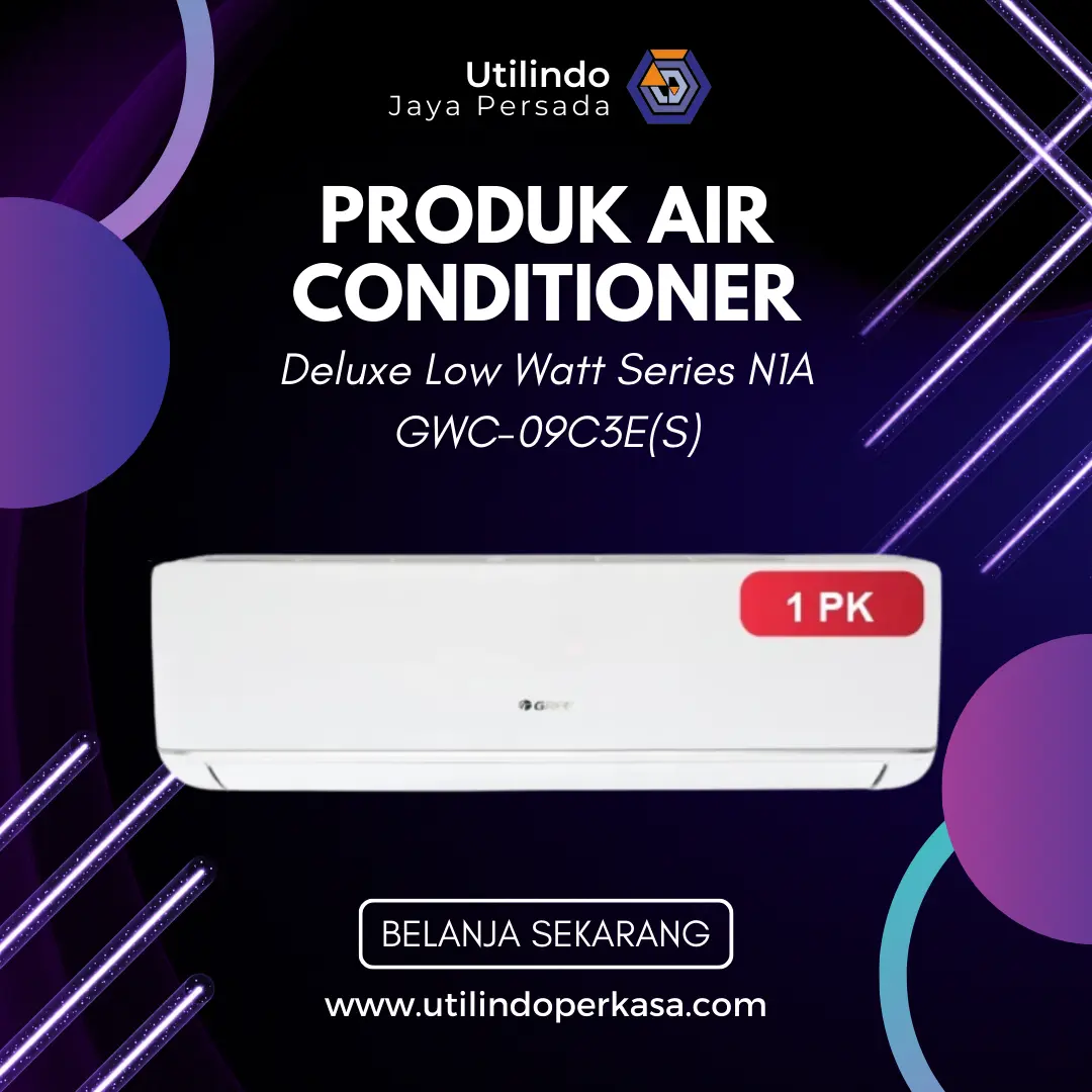 GREE AC DELUXE LOW WATT - PUTIH 1PK - GWC-09C3E(S) (Unit Indoor & Outdoor) - Utilindo Perkasa